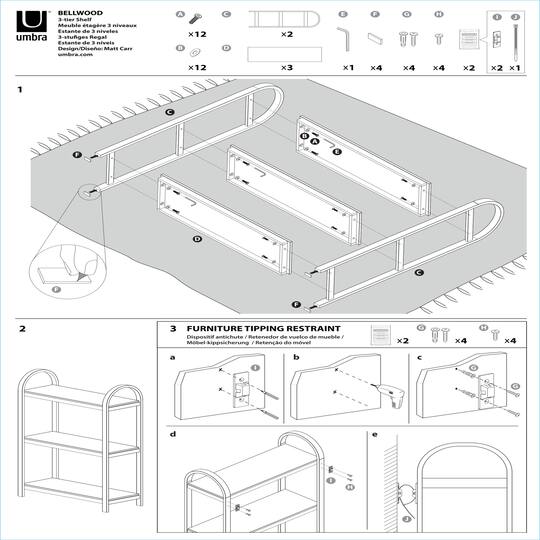 Umbra Bellwood Shelf 3 Tier Shelf